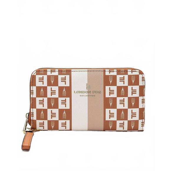 LONDON FOG Handbags - NEW LONDON FOG women's adalia signature zip around wallet in camel